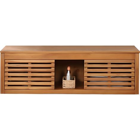 Mobile sotto lavabo sospeso 130 cm in Legno d'acacia - PENEBEL (1/4)