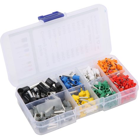 Connecteur électrique à sertir 400 pièces, cosse isolée AWG 22-10, kit câblage industriel, borne de connexion pour fil, lot de 400 embouts. (1/5)