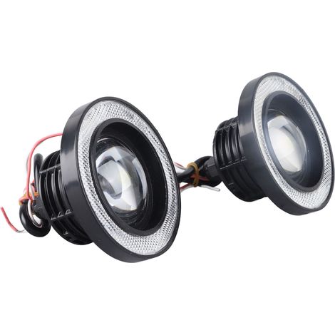 Nebelscheinwerfer mit 3,5 Zoll LED-Halo-Ring, 30 W, 1200 lm, 6000–7000 K, COB-Tagfahrlicht (DRL), weiß (1/5)