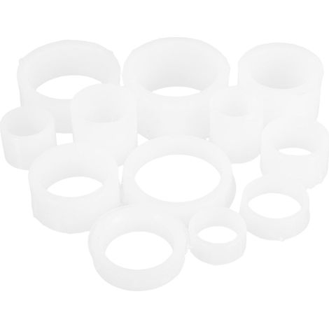 Kits de Bagues Meuleuse D'établi 12 Pièces en Plastique Blanc pour Meules de 7 à 20mm, Résistants et Faciles à Utiliser pour Travail de Pierre et Métal (1/5)