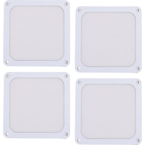 Filtre à poussière pour ventilateur PC, cadre magnétique en PVC de 120 mm, grilles d'aération blanches en grillage à poules pour refroidisseur d'ordinateur, lot de 4 (1/5)