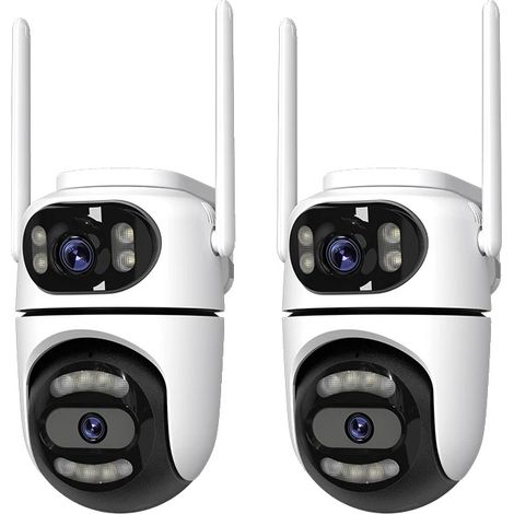 Überwachungskamera für die Haussicherheit, intelligente Nachtsicht, KI-Tracking, 2PCS Kamera (1/2)
