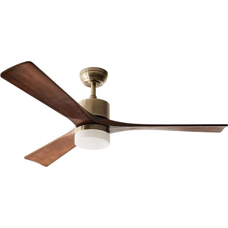 Ventilateur de Plafond Moderne en Métal avec Télécommande 3 Vitesses Réglage Laiton Aruwimi (1/5)