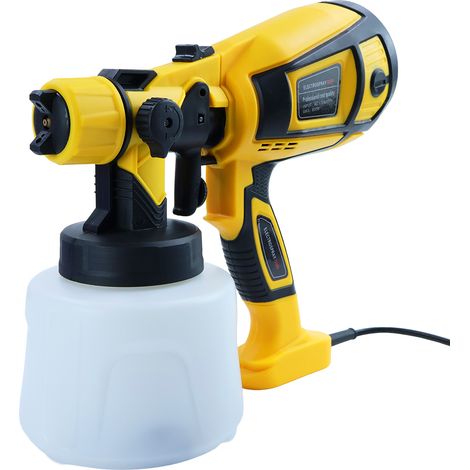 Pistolet à peinture électrique haute puissance 1000 W, réservoir haute capacité 1400 ml, facile à nettoyer, idéal pour peindre meubles, maison, jardin et chaises. (1/5)