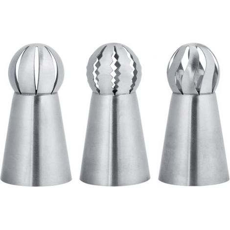 3pcs Douilles Pâtisserie en Acier Inox pour Décoration Gâteau Outil de Cuisson Coupler Seringue Ensemble De Buse-Ywey (1/5)