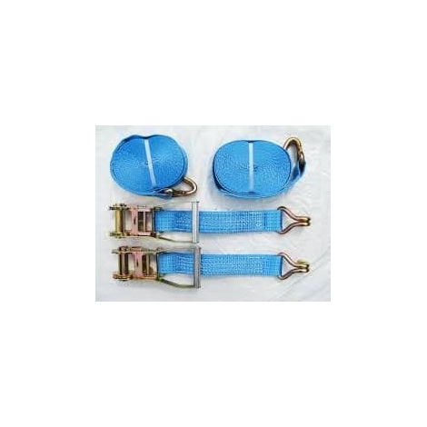 Ratchet Straps 5 Ton 50MM 12M x2 (Lashing Tie Down Claw J Hook Lorry Cargo)