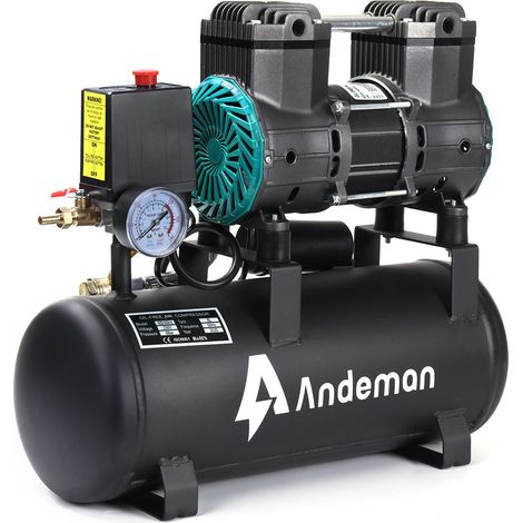 8L Air Compressor 8 Bar 50Hz 550w 68 dB Low Noise Oil Free,2880 r/min, UK-Plug (1/5)