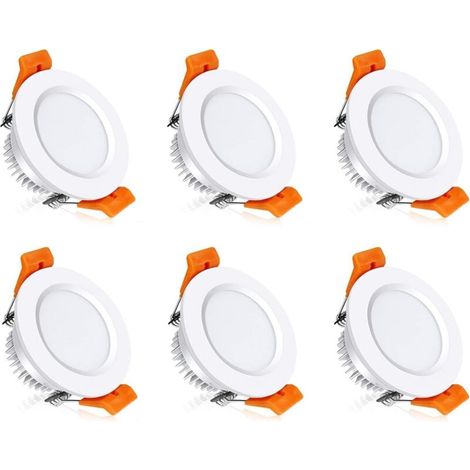 Spots encastrés LED 5 cm (2 pouces) - adaptés à différents types de plafonds et de poutres, lot de 6 (1/4)