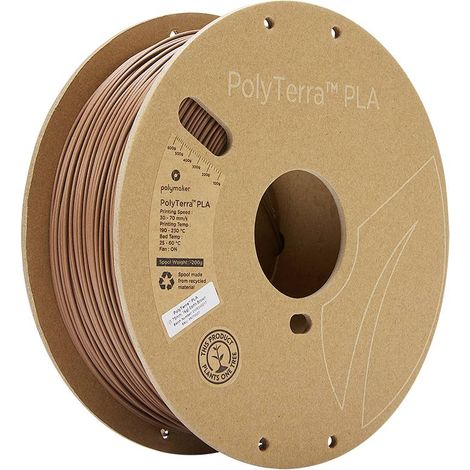 Polymaker 70907 PolyTerra Filament PLA faible teneur en plastique 1.75 mm 1000 g terre (mat) 1 pc(s) (1/4)
