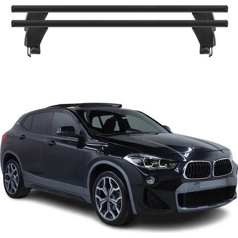 OMAC Dachträger Querträger Alu für BMW X2 F39 2018-2023 – Abschließbar – T-Nut – City-Crash-getestet – Max. 50 kg Schwarz (1/5)