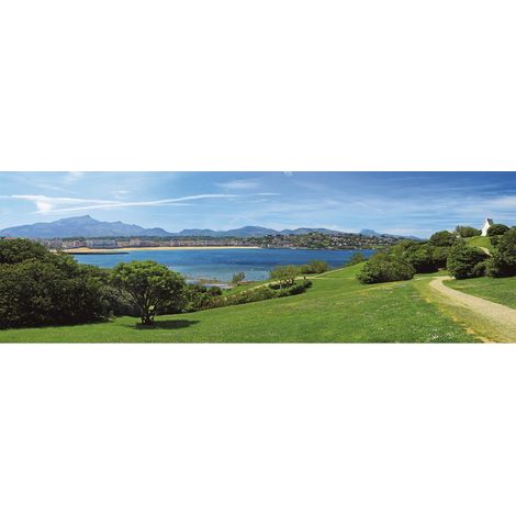 Tableau sur toile vue sur la baie Saint Jean 30x97 cm - Impression sur Toile Murale Décorative - Image imprimée en HD sur Toile - Toile sur Châssis en Bois FSC - Fabriqué en France (1/4)