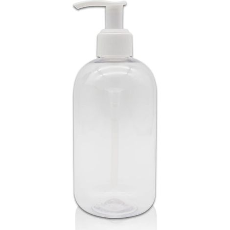 Dickwandige, durchsichtige, wiederbefüllbare 500-ml-Flasche mit Pumpe, für Seife, Lotion oder Shampoo