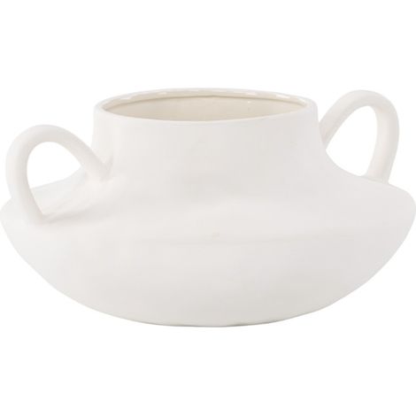 Pot Design en Céramique "Holda" 31cm Blanc Cassé (1/5)