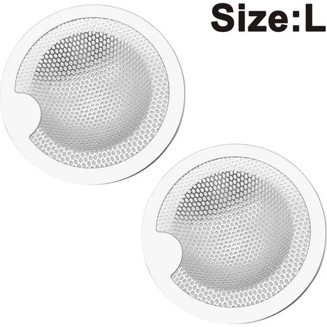 Abflusssieb Edelstahl, 2 Stück Klein Abflusssiebe, Ideal für für Küchen Waschbecken, Sieb Dusche, Badewanne, Erhältlich in DREI Größen