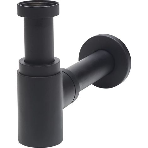 Siphon Lavabo Mini Linéis Ø32 mm Laiton Noir (1/5)