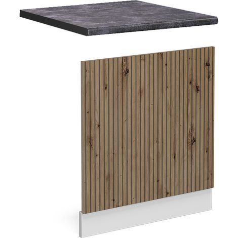 Panel frontal R-Line, Roble artesanal, 60 cm , ET Antracita, Vicco