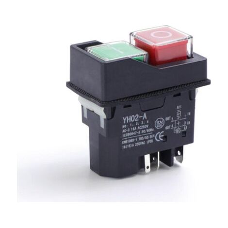 QORVA-Interrupteur à bouton-poussoir magnétique étanche à cinq broches, antidéflagrant, 220 V IP55