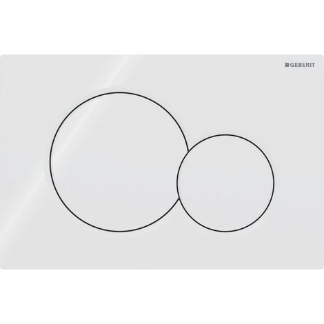 Plaque de déclenchement Geberit Sigma01 pour rinçage double touche: blanc alpin (115.770.11.5) (1/4)