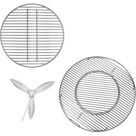Grille de Cuisson, Grille de Charbon de Bois et kit de Nettoyage pour Le Gril à Charbon de Bois Weber 57CM