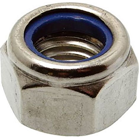 Écrou Indesserrable Bague en Nylon Inox A2 DIN 985 Ø 8 mm (lot de 3 pièces)