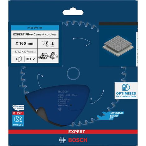 Bosch EXPERT Kreissägeblatt Fiber Cement, 160x1,8x20 mm, Z4