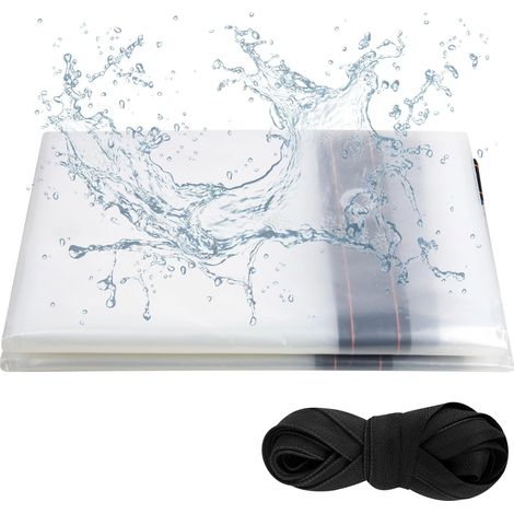 Bâche de Protection Bâche Transparente avec Oeillets 3x2 m 110g/m² bache Exterieur Plastique Serre pour Impermeable terrasse bâches de Protection étanche Meubles de Jardin avec Cordon de Serrage (1/5)