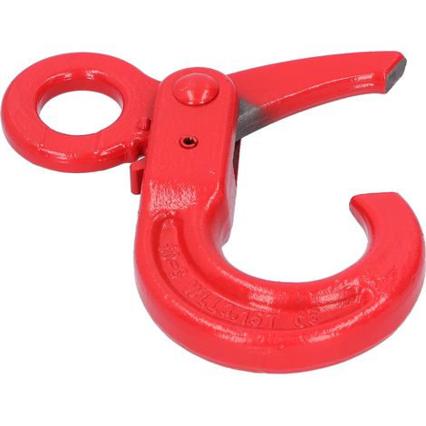 Crochet de sécurité à verrouillage automatique en acier allié, en forme d'œil, pour levage et remorquage, capacité 3,15 T (1/5)