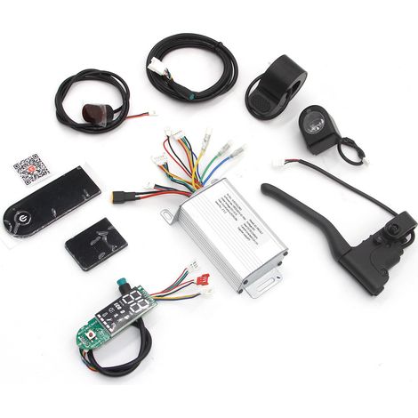 XFY 8.5-inch 36V 350W controller kit, instrument panel, brake lever, shifter, taillight controller, and faceplate. (1/5)