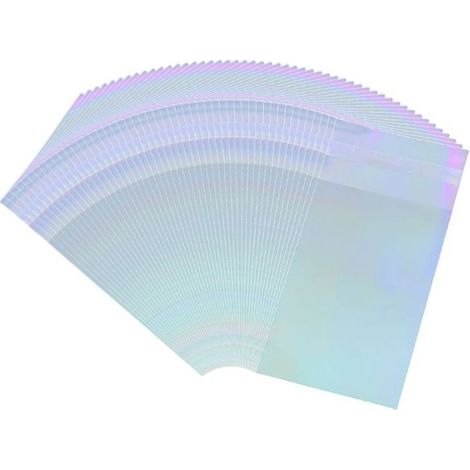 Enveloppes métalliques auto-adhésives en Poly,couleur arc-en-ciel,pour étude,emballage stockage étanches,50 pièces- XL[A7100314]