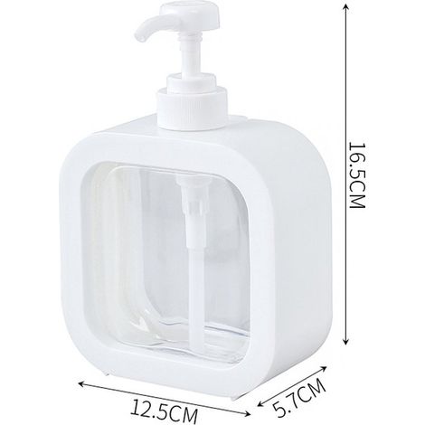 2 pezzi - Flaconi con pompa - Dispenser di sapone - Dispenser di shampoo - ricaricabili - Autoportanti e ricaricabili - per balsamo, gel doccia e lozione - accessori da cucina - accessori da bagno - 5 (1/4)