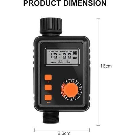 Automatischer Bewässerungsregler und -timer, elektronischer Bewässerungsregler, automatischer Bewässerungstimer mit großem LCD-Bildschirm, wasserdichter Bewässerungscontroller (1/4)