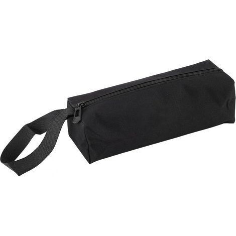 CCYKXA Leerer Werkzeugkoffer, 25 cm lange wasserdichte Nylon-Canvas-Tasche mit Reißverschluss, kleine Werkzeugtasche, tragbarer multifunktionaler Werkzeugkoffer (Schwarz) (1/5)
