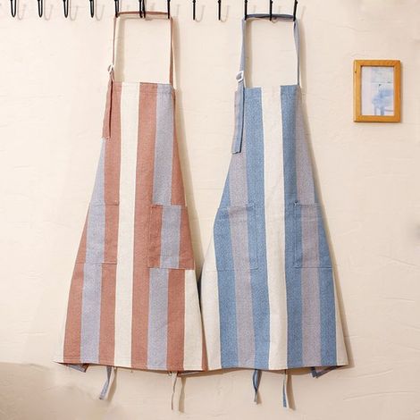 Delantal de cocina de 2 piezas para mujer，delantal personalizado，delantal impermeable ajustable，hornear y jardinería，7365cm (1/3)
