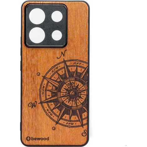 Bewood Holzetui für Xiaomi Redmi Note 13 Pro 5G TRAVELER MERBAU (1/2)