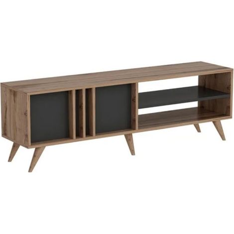 Porta Tv noce antracite 150x35x48h cm (1/4)