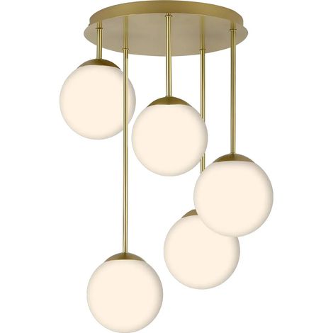 LAMPADA A SOSPENSIONE TOOLIGHT APP1818-5CPR BRUSH GOLD WHITE