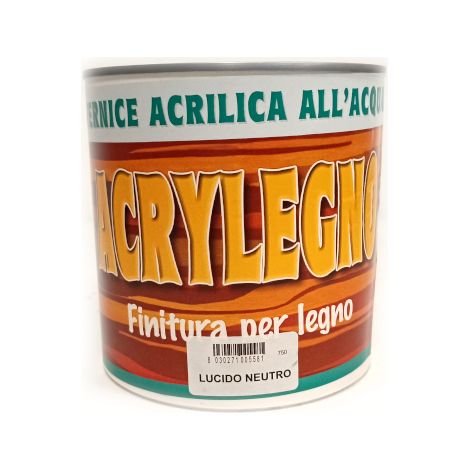Finitura per legno Lucido Neutro Acrylegno Vernice acrilica all&039acqua 750ml