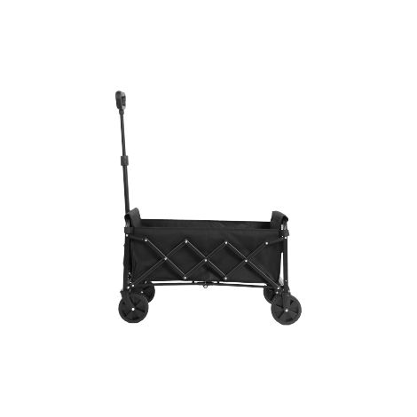 Chariot de plage portable, léger et robuste, avec roues et grande capacité — idéal pour les shopping, camping, ville, sport et jardinage — noir