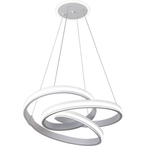 Suspension gratuite, blanche, 161 W, 3000–6000 K, 13416 lm, lumière d'ambiance, variateur avec télécommande, 55 x 55 cm