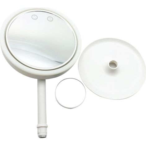 Miroir Maquillage avec Lampe LED Rotation Éclairage Appoint et Ventilateur pour Coiffeuse Bureau (1/5)