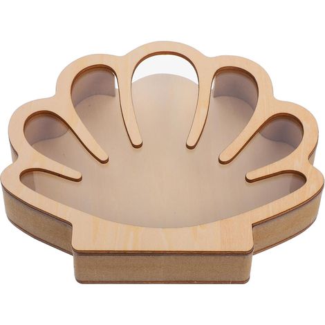 Boîte de Rangement pour Coquillages en Bois, Décorative, Khaki (1/5)
