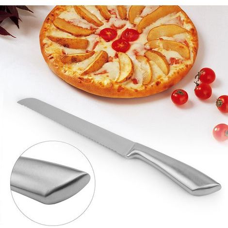 Stück Backmesser aus Edelstahl, Kuchen- und Brotschneider, Küchenwerkzeug (1/5)