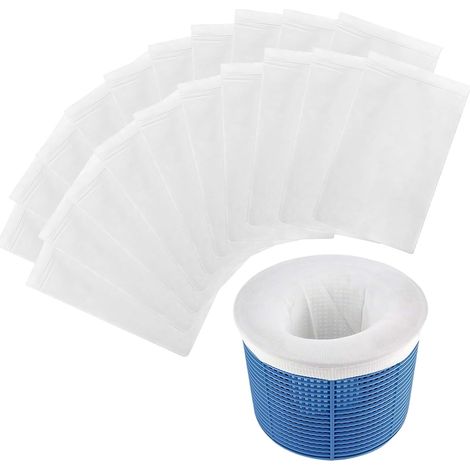 Lot de 20 Chaussette pour skimmer,Filtre fin en nylon,Réutilisable et extensible,Pour piscine,spa et jacuzzi (1/5)