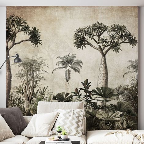Papier peint panoramique - Forêt Tropicale - 255 cm x 255 cm (1/4)
