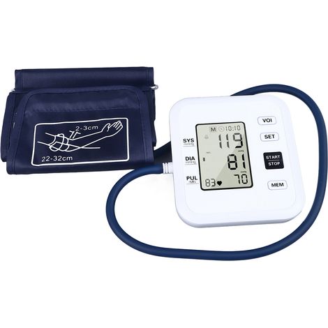 Tensiomètre bras automatique 0-280 mmHg écran LCD large affichage numérique pour mesure pression artérielle (1/5)
