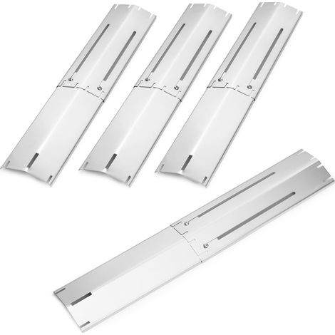Couvercle de brûleur de 29,8 à 53,3 cm pour la plupart des barbecues à gaz, plaques chauffantes universelles en acier inoxydable, bouclier thermique réglable, couvercle de brûleur de gril (1/5)