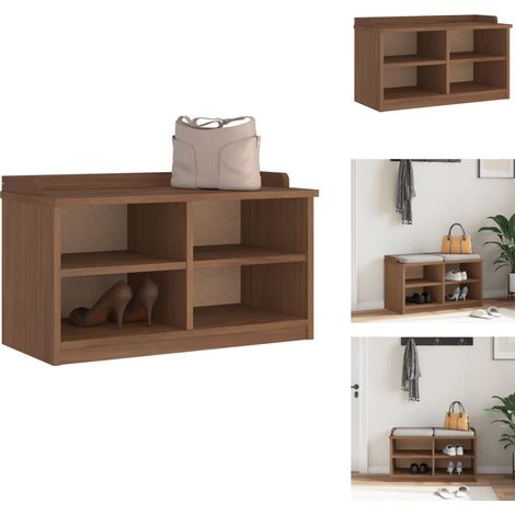 Banc de couloir SANDNES 87x40x50 cm bois de pin massif - Banc De Couloir - Bancs De Couloir - Banc - Banc De Couloir (1/5)