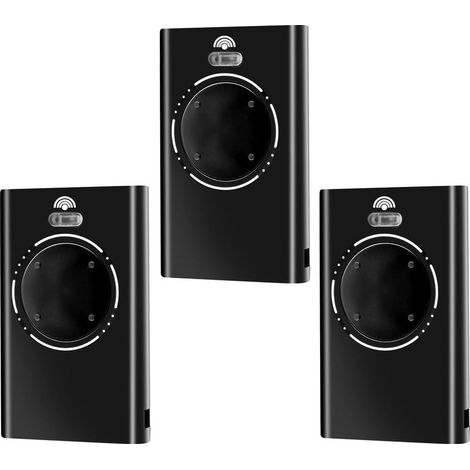 3-teilige 868-MHz-Garagentor-Fernbedienung, 4-Kanal-Torfernbedienung kompatibel mit XT4 868 SLH LR, XT4 868 SLH, XT2 868 SLH LR, XT2 868 SLH (Schwarz) (1/5)