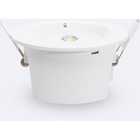 Luz Emergencia LED Empotrable 120lm No Permanente Circular Corte Ø95 mm Blanco 2 W (1/5)