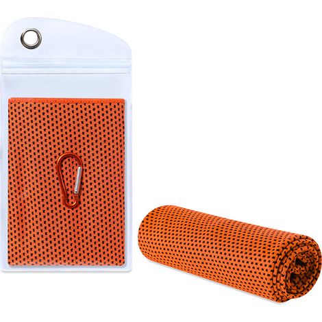 Set de Serviettes Rafraîchissantes pour Sports, Anti-Transpiration à Séchage Rapide avec Poignée en Silicone, Serviette Fraîche Absorbante Instantanée 30 x 90cm (1/5)